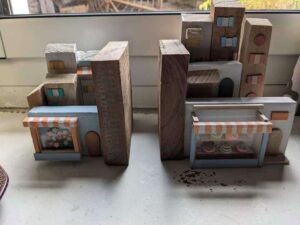 Ensemble serre livre de petites maisons